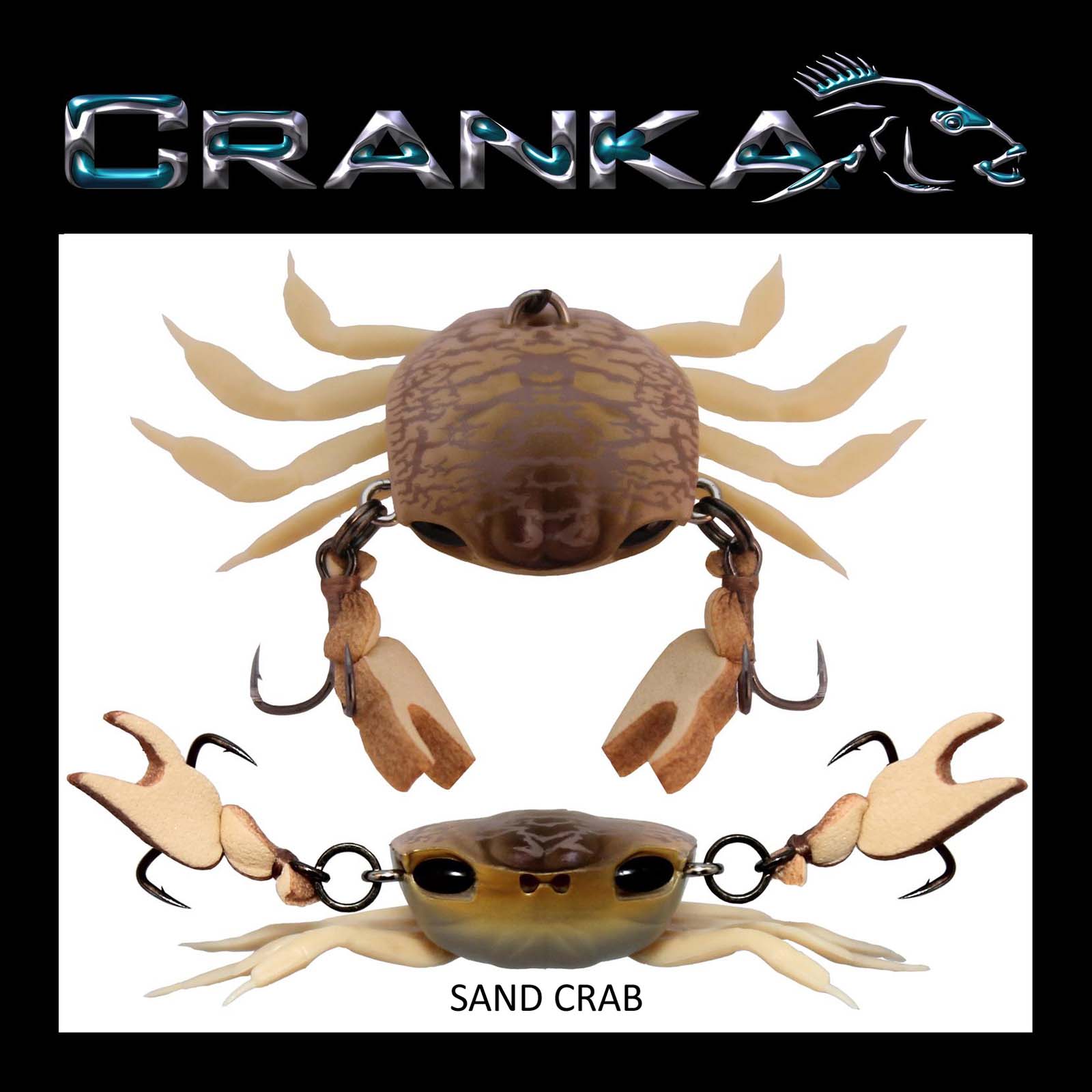 crankin crab fishing lure CRANKA Crab - 65mm Treble Hook Model 9.5 Gram