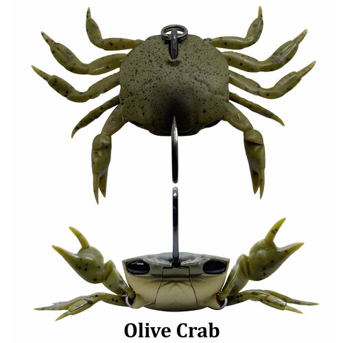 Crab - Single Hook Model - 50mm - 4.4 Grams [Colour: Olive Crab]